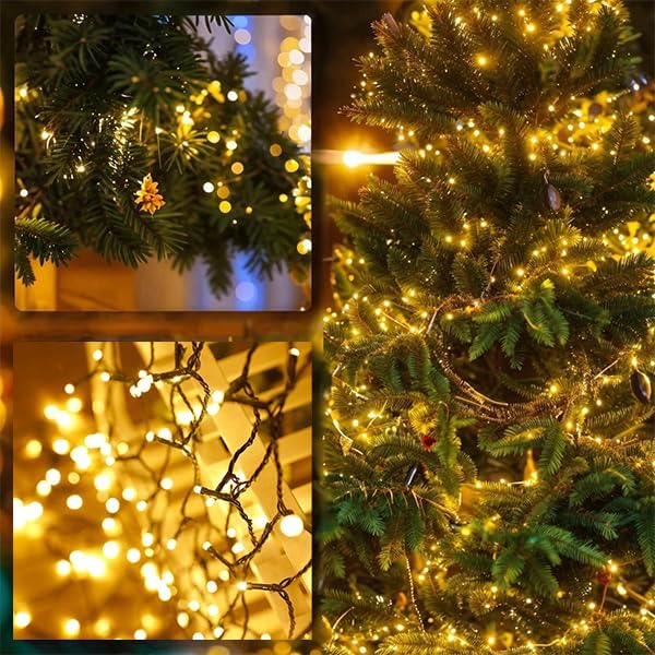LUCES NAVIDEÑAS SOLAR LED DORADO 18mt.