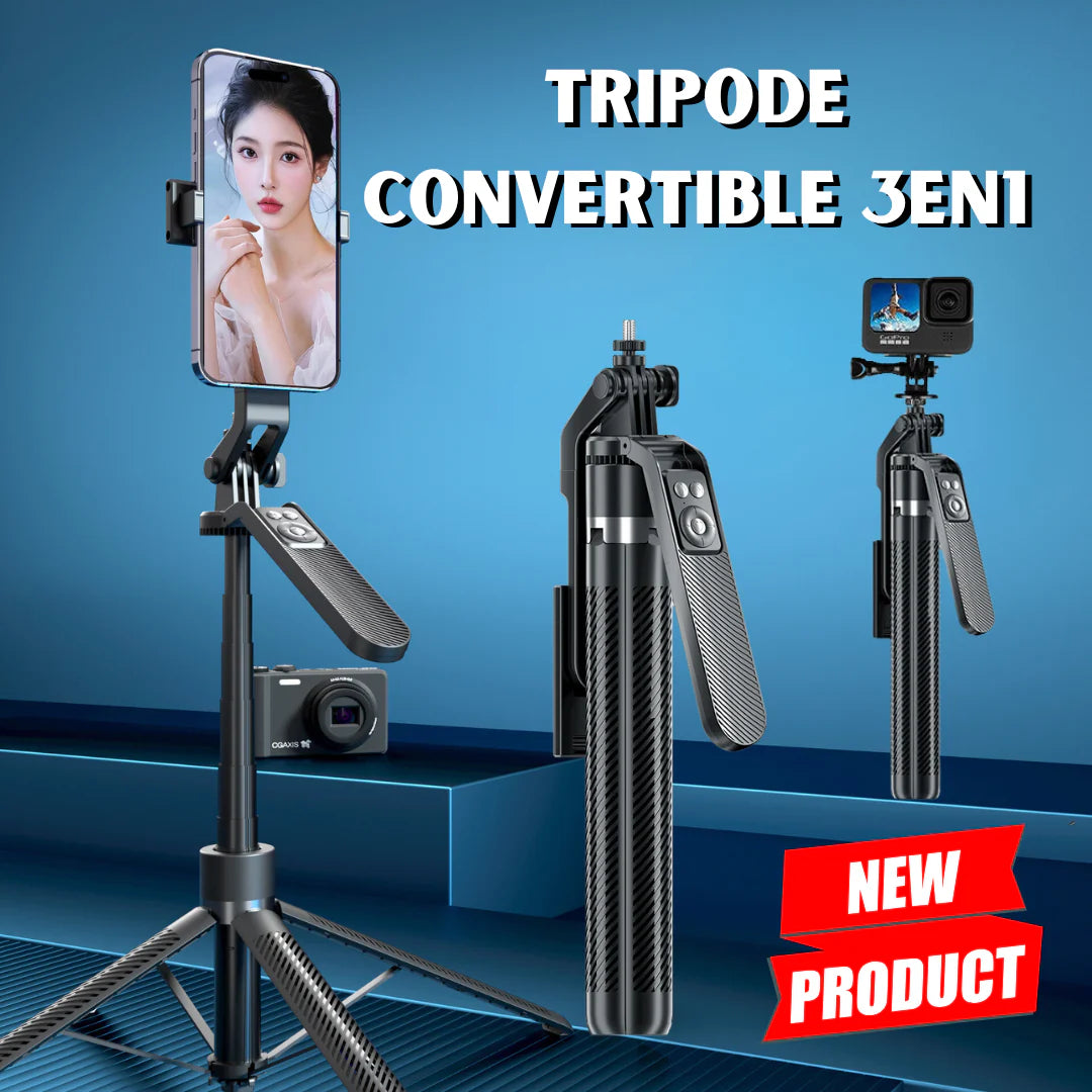 NUEVO TRIPODE CONVERTIBLE 3 EN 1 + CONTROL REMOTO