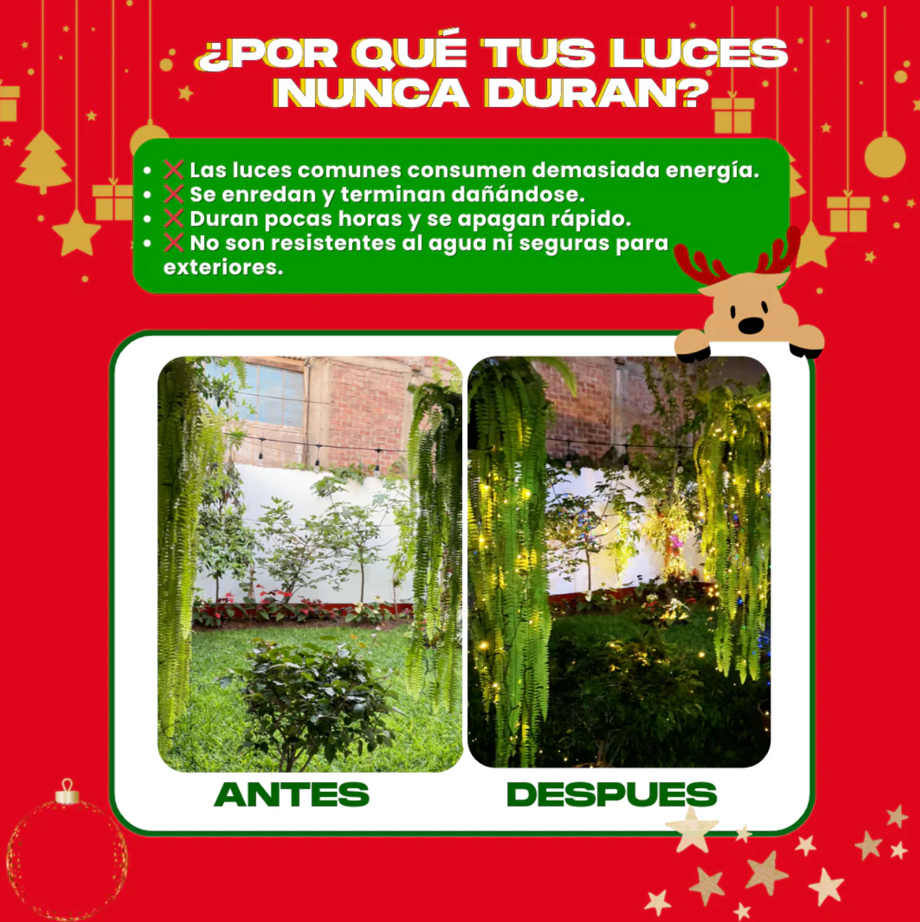 LUCES SOLARES DE COBRE (20M) + REGALO NAVIDEÑO - D007