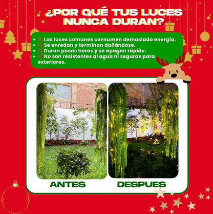 LUCES SOLARES DE COBRE (20M) + REGALO NAVIDEÑO - D007