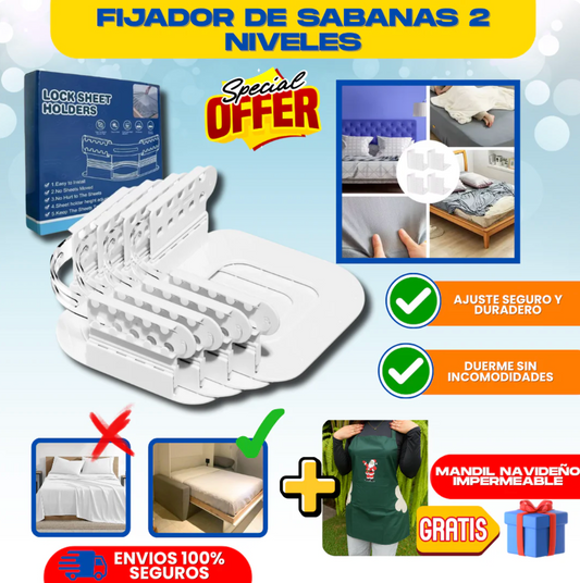 FIJADOR DE SABANAS + REGALO - D003