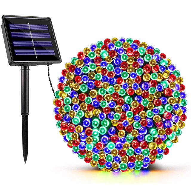 LUCES NAVIDEÑAS SOLARES LED MULTICOLOR (20 mt)