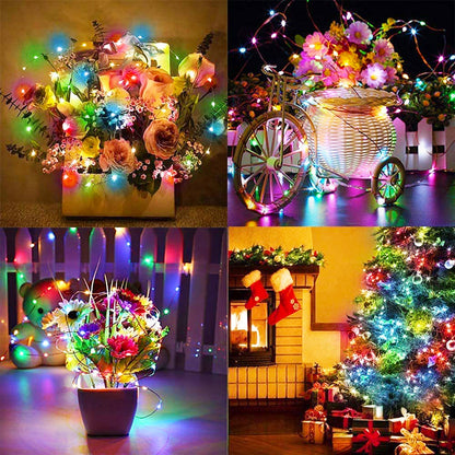 LUCES NAVIDEÑAS SOLARES LED MULTICOLOR (20 mt)