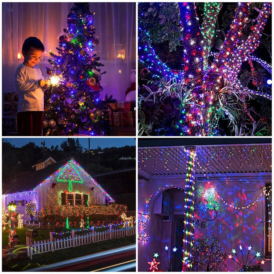 LUCES NAVIDEÑAS SOLARES LED MULTICOLOR (20 mt)