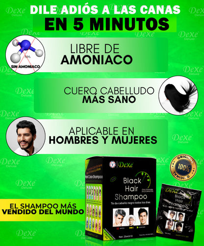 SHAMPOO CUBRECANAS DEXE (negro)  10 sachets